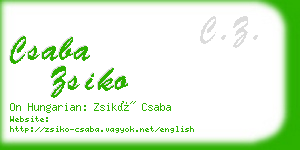 csaba zsiko business card